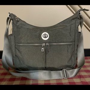 Baggallini BRISTOL RFID CARGO Grey Crossbody Hobo